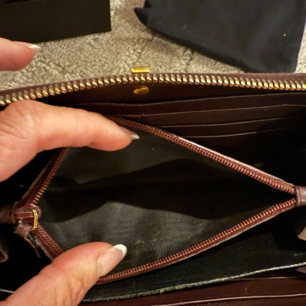 Saint Laurent Dark‎ Brown Leather wallet - Picture 9 of 16
